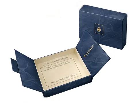 Navy Double-Door Box with Wave Pattern by Xinhua Pack Legend