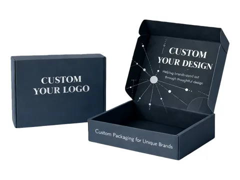 Dark Navy Mailer Box with Star Lines by Xinhua Pack Legend
