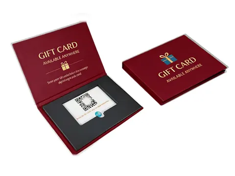 Burgundy Book-Style Gift Card Box by Xinhua Pack Legend