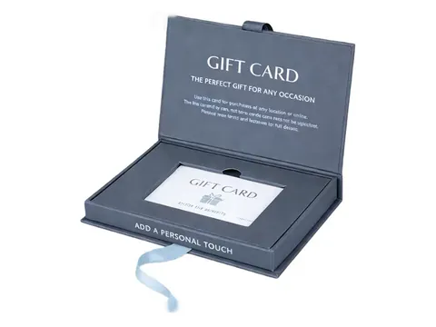 Slate Grey Gift Card Box with Ribbon by Xinhua Pack Legend