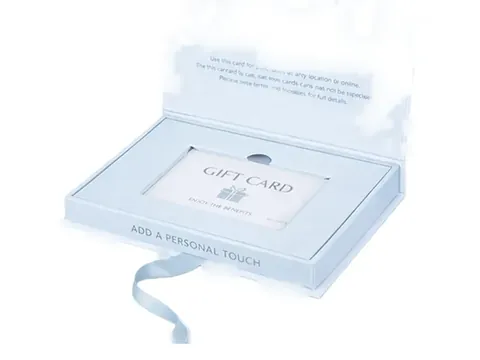 Pale Blue Gift Card Box with Ribbon by Xinhua Pack Legend