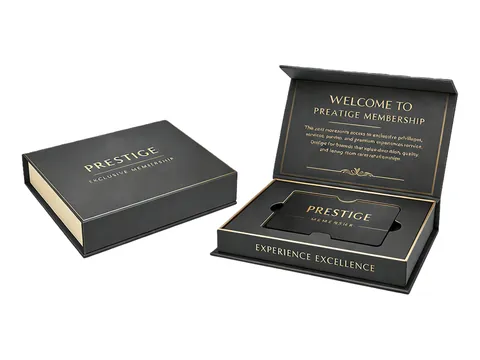Black and Gold Book-Style Card Box by Xinhua Pack Legend