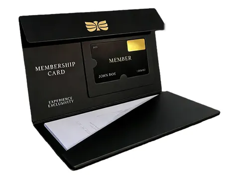Black Membership Card Folder with Pocket by Xinhua Pack Legend