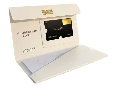 Cream Membership Card Folder with Pocket by Xinhua Pack Legend