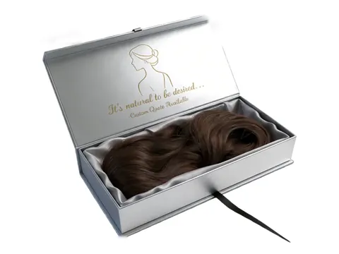 Silver Wig Box with Satin Lining by Xinhua Pack Legend