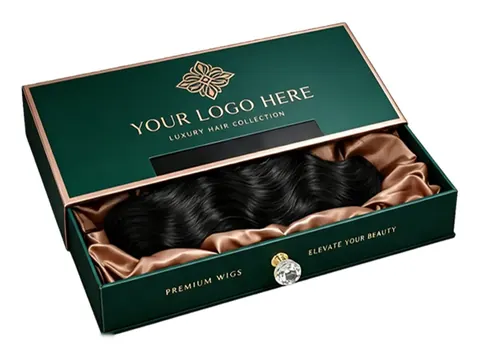 Green Drawer Box with Champagne Satin by Xinhua Pack Legend