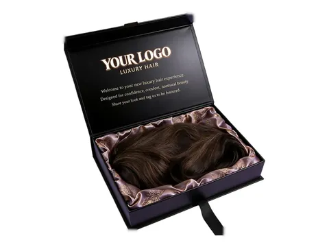 Black Hair Box with Mauve Satin by Xinhua Pack Legend