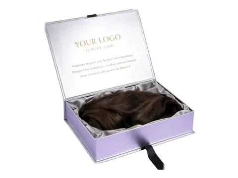 Lavender Hair Box with Silver Satin by Xinhua Pack Legend