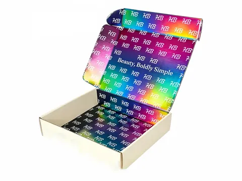 Cream Mailer Box with Rainbow Interior by Xinhua Pack Legend
