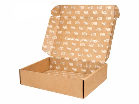 Kraft Mailer Box with White Logo Pattern by Xinhua Pack Legend