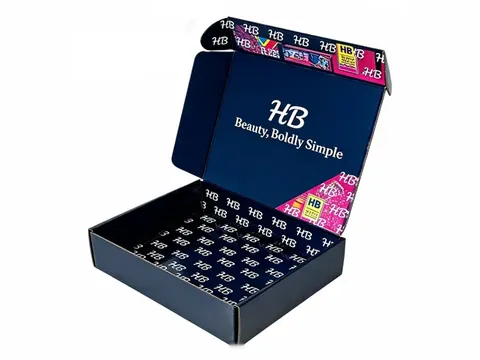 Navy Mailer Box with Monogram Interior by Xinhua Pack Legend