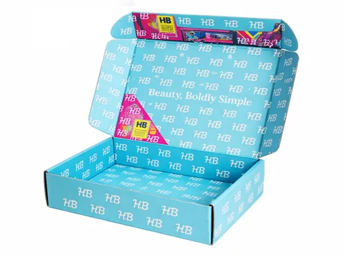 Sky Blue Mailer Box with Monogram Print by Xinhua Pack Legend