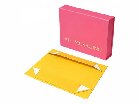 Pink and Yellow Foldable Magnetic Box by Xinhua Pack Legend