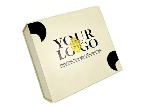 Ivory Gift Box with Gold Crest Logo by Xinhua Pack Legend