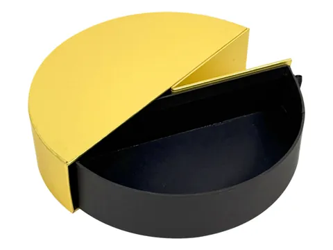 Yellow Round Box with Split Lid by Xinhua Pack Legend