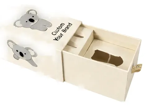 Cream Koala Print Drawer Box by Xinhua Pack Legend