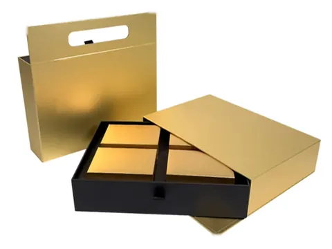 Gold Handle Drawer Box with Four Compartments by Xinhua Pack Legend