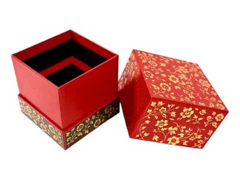 Red Gold Floral Lid and Base Box by Xinhua Pack Legend