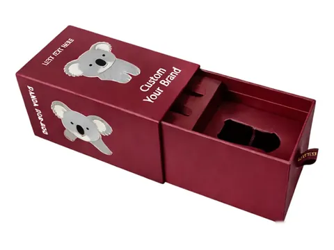 Burgundy Koala Print Drawer Box by Xinhua Pack Legend