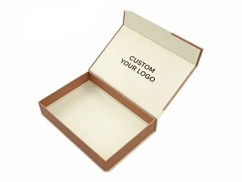 Copper Shallow Flip-Top Box with Cream Lining by Xinhua Pack Legend