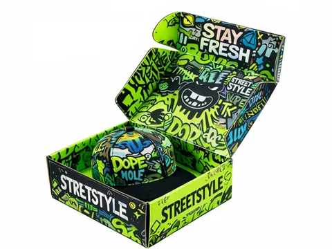 Green Graffiti Mailer Box with Cap by Xinhua Pack Legend