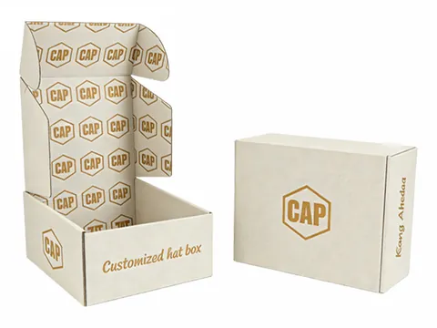 Cream Mailer Box with Hexagon Logo Print by Xinhua Pack Legend