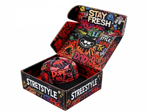 Red Graffiti Mailer Box with Cap by Xinhua Pack Legend