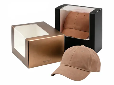 Copper and Black Window Cap Boxes by Xinhua Pack Legend