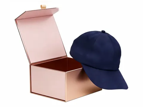 Rose Pink Metallic Flip-Top Cap Box by Xinhua Pack Legend
