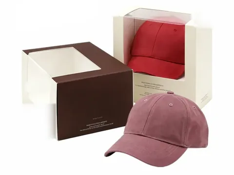 Brown and Cream Window Cap Boxes by Xinhua Pack Legend