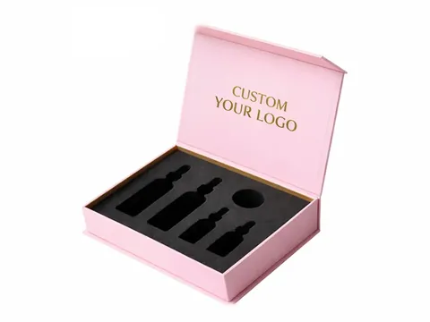 Pink Flip-Top Box with Dropper Bottle Foam by Xinhua Pack Legend