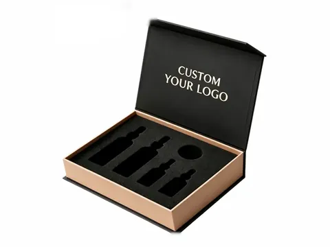 Black Flip-Top Box with Dropper Bottle Foam by Xinhua Pack Legend
