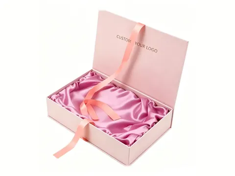 Light Pink Flip-Top Box with Pink Satin by Xinhua Pack Legend