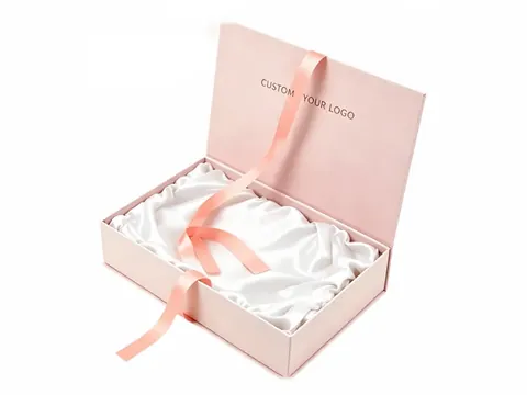 Light Pink Flip-Top Box with White Satin by Xinhua Pack Legend