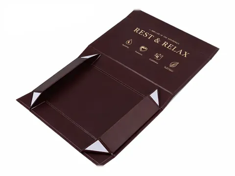 Brown Foldable Gift Box with Gold Print by Xinhua Pack Legend