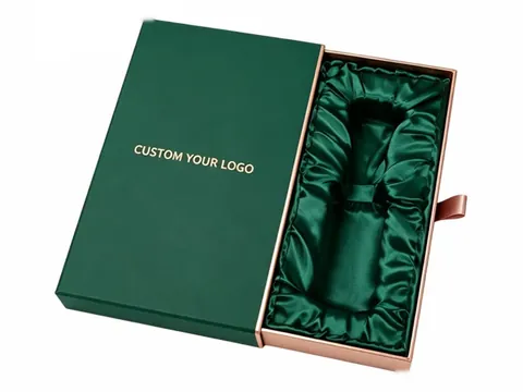 Green Drawer Box with Satin Bottle Cavity by Xinhua Pack Legend