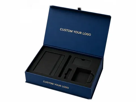 Navy Gift Set Box with Black Foam by Xinhua Pack Legend