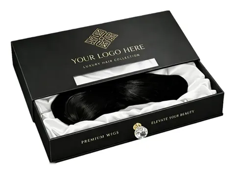 Black Drawer Box with White Satin by Xinhua Pack Legend