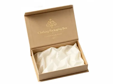 Tan Clothing Gift Box with Tissue Paper by Xinhua Pack Legend