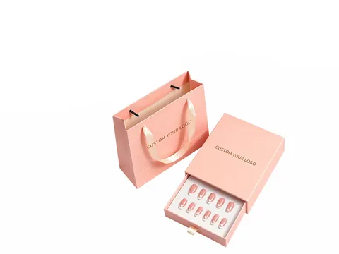 Pink Press-On Nail Drawer Box by Xinhua Pack Legend