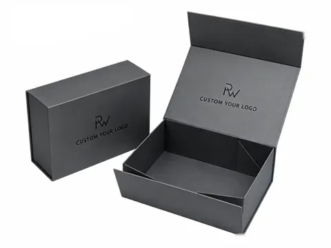 Charcoal Grey Foldable Flip-Top Box by Xinhua Pack Legend