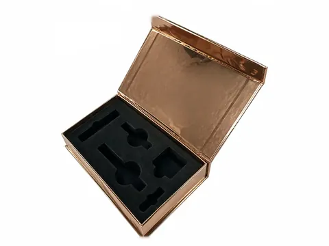 Copper Flip-Top Box with Keyhole Foam by Xinhua Pack Legend