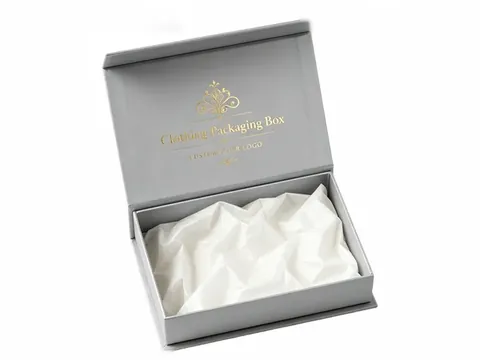 Light Grey Flip-Top Box with Satin Lining by Xinhua Pack Legend