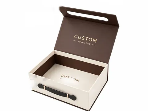 Brown and White Suitcase Box by Xinhua Pack Legend