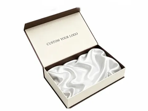 Brown and Cream Box with White Satin by Xinhua Pack Legend