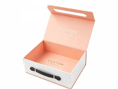 Peach and White Suitcase Box by Xinhua Pack Legend