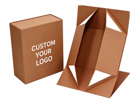 Tan Brown Collapsible Gift Box by Xinhua Pack Legend