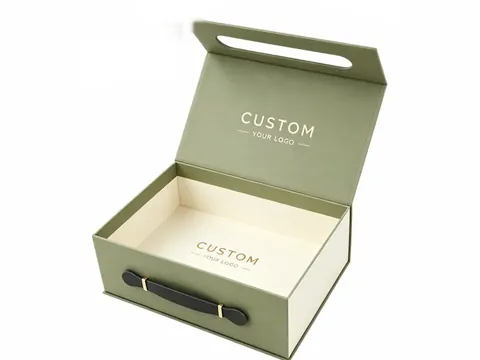Sage Green Suitcase Box with Handles by Xinhua Pack Legend