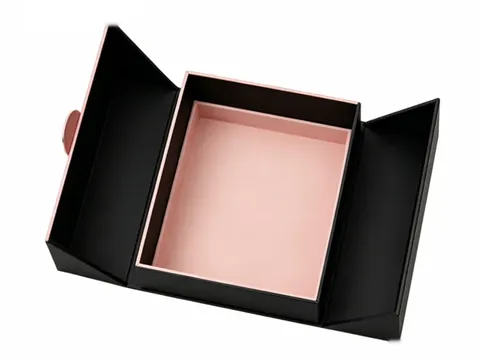 Black Double-Door Box with Pink Interior by Xinhua Pack Legend