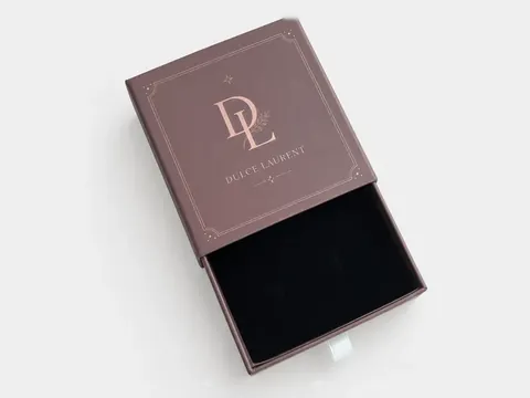 Mauve Square Drawer Box with Monogram by Xinhua Pack Legend